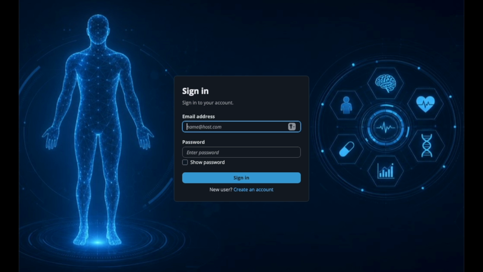 HeliQore sign-in page